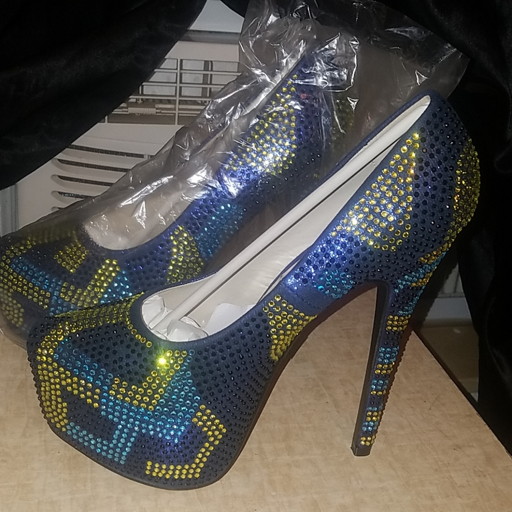 Rhinestone high heels